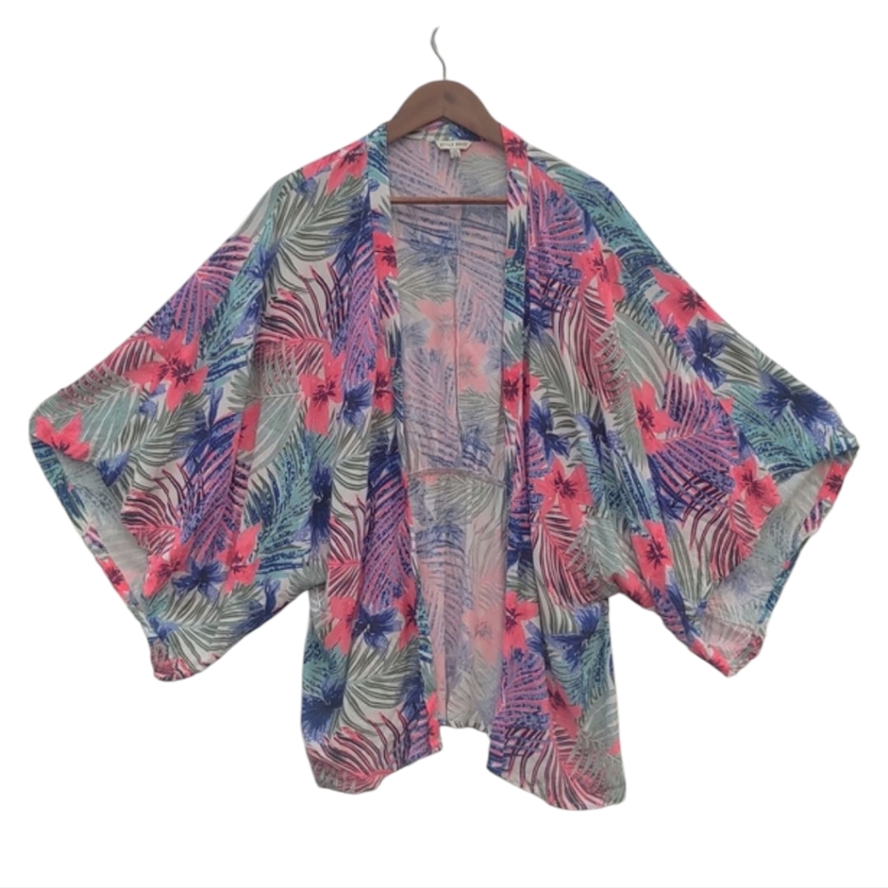 Style Envy Tropical Floral Kimono Made In India L/XL